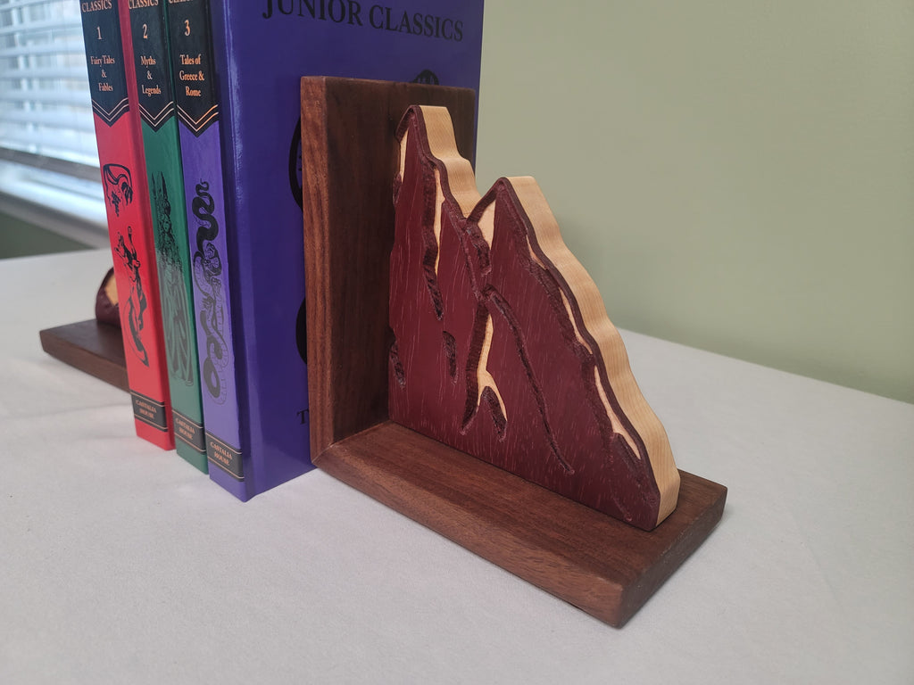 Mountain Scene Bookends